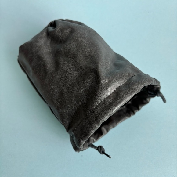 Packable Dark Grey Leather Ballet Flats - Picture 5 of 6